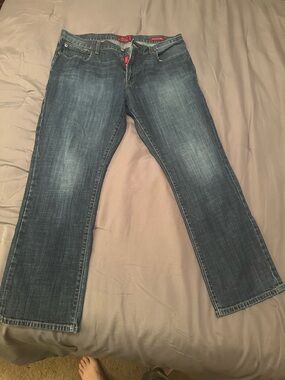 Lucky Brand Dark Blue Denim Jeans with Red Label